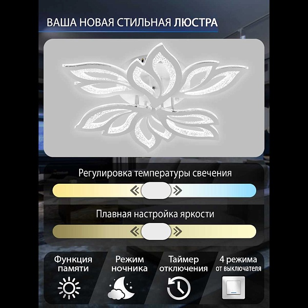 Потолочная люстра Natali Kovaltseva LED LAMPS 81422 изображение 4 Потолочная люстра Natali Kovaltseva LED LAMPS 81422 Фото № 4