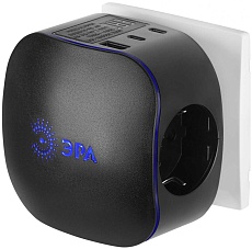 Разветвитель электрический ЭРА SP-3e-3USBAC-B на 3 розетки + 3 USB A+C с заземлением со шторками 16А черный Б0069082 5