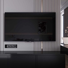 ТВ-розетка Werkel оконечная черный акрил W1183048 4690389197765 2