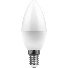 Лампа светодиодная Feron E14 7W 6400K Свеча Матовая LB-97 25477 1