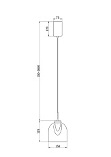 Подвесной светодиодный светильник Freya Fume FR5399PL-L4BS1 1