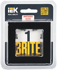 Рамка 1-постовая IEK Brite РУ-1-1-БрЧ черная BR-M12-M-K02 1