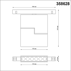 Трековый однофазный светодиодный светильник Novotech Shino Flum 358628 3