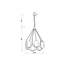 Подвесная люстра Vele Luce Fiamma VL5812P06 4