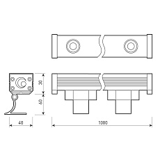 Прожектор светодиодный Arlight 24W 4000K AR-Line-1000M-24W-220V Day 024302 3