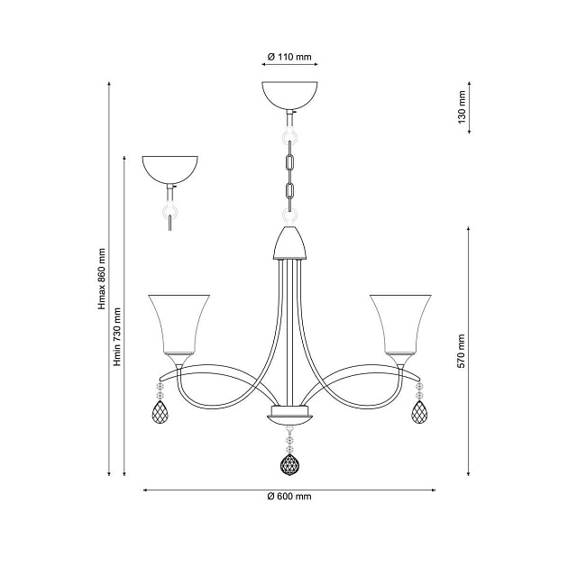 Подвесная люстра Lucia Tucci Rimini 101.5 изображение 2 Подвесная люстра Lucia Tucci Rimini 101.5 Фото № 2
