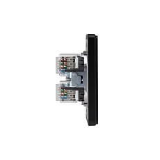 Розетка ROUND компьютерная двойная RJ45+RJ45 кат6 с/у оникс KRANZ KR-78-0725-3 4