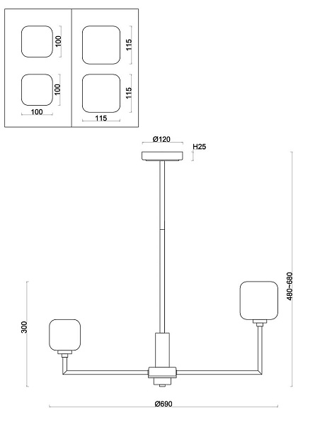 Подвесная люстра Freya Tender FR5373CL-06BS изображение 2 Подвесная люстра Freya Tender FR5373CL-06BS Фото № 2