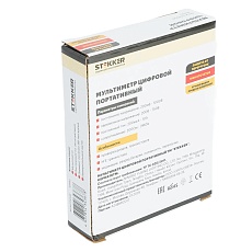 Мультиметр цифровой, портативный,1999 отсчетов, батарея крона, ручная регулировка, черный Stekker MTM DT830B 49992 2