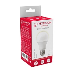 Лампа светодиодная Thomson E27 7W 3000K груша матовая TH-B2001 3