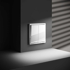 Выключатель встраиваемый Voltum S70 двухклавишный с подсветкой 10А, (белый глянцевый) VLS020201 4