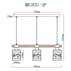 Подвесной светильник MyFar Olivia MR1831-3P 1
