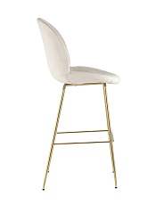 Барный стул Stool Group Турин со спинкой велюр бежевый золотые ножки 8329C VELVET BEIGE 2