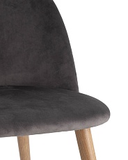 Кухонный стул Stool Group Лион велюр с ромбами серый DC-69030A HLR-21 1