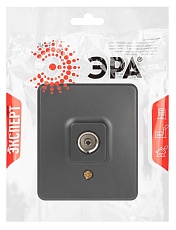 Розетка ЭРА Эксперт 11-3201-05 TV одиночная IP20 ОУ антрацит Б0063024 2