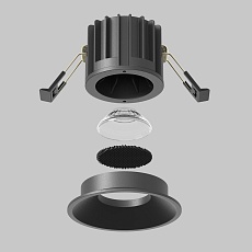 Встраиваемый светодиодный светильник Maytoni Technical Round DL058-12W-DTW-B 4