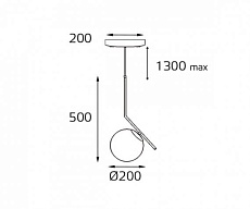 Подвесной светильник Italline Bolla SP 6212/200 brass 2