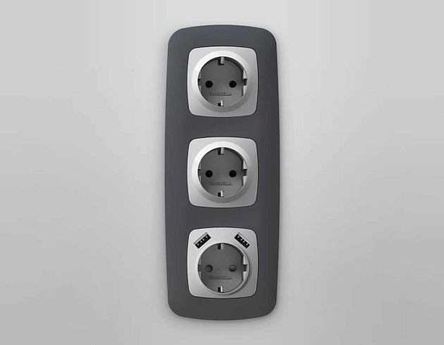 Лицевая панель розетки AMBRELLA VOLT OP4090 Фото № 2