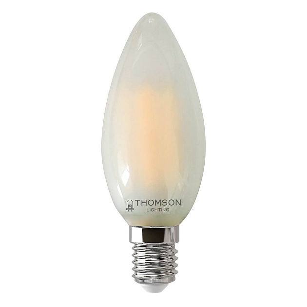 Лампа светодиодная филаментная Thomson E14 7W 4500K свеча матовая TH-B2136 фото 