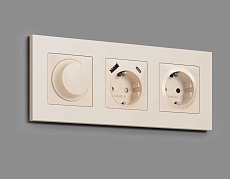 Лицевая панель розетки AMBRELLA VOLT AP3270 2