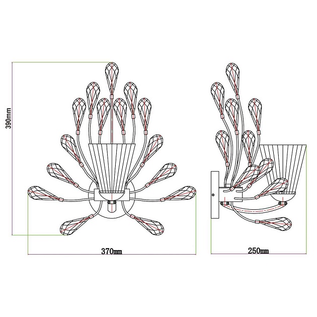 Бра Chiaro Летиция 343021701 изображение 3 Бра Chiaro Летиция 343021701 Фото № 3