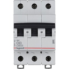 Выключатель автоматический модульный Legrand RX3 3П 63А 4,5кА AC 419714 