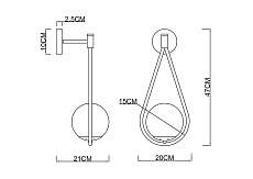 Бра Arte Lamp Matisse A7765AP-1BK 1