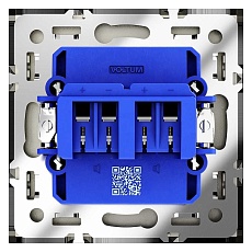 Розетка акустическая встраиваемая Voltum S70 4-местная, (шелк) VLS060304 5