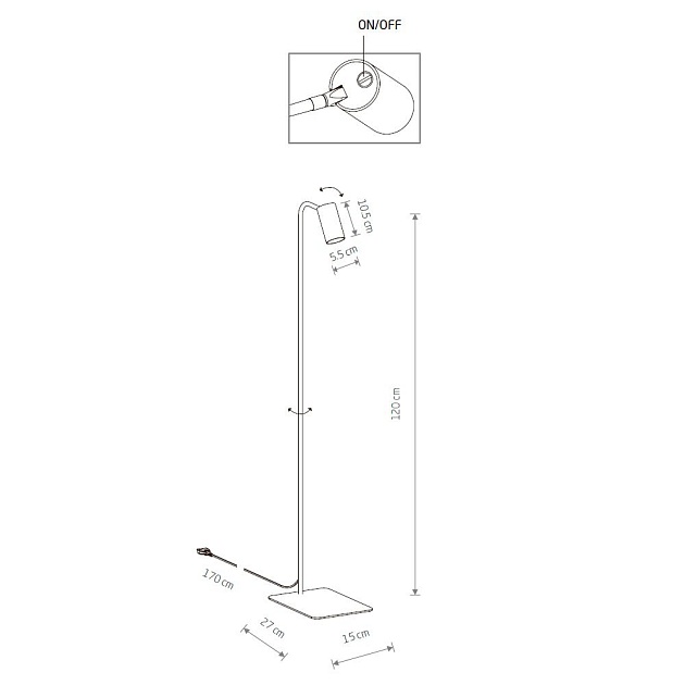 Торшер Nowodvorski Mono 7717 изображение 2 Торшер Nowodvorski Mono 7717 Фото № 2