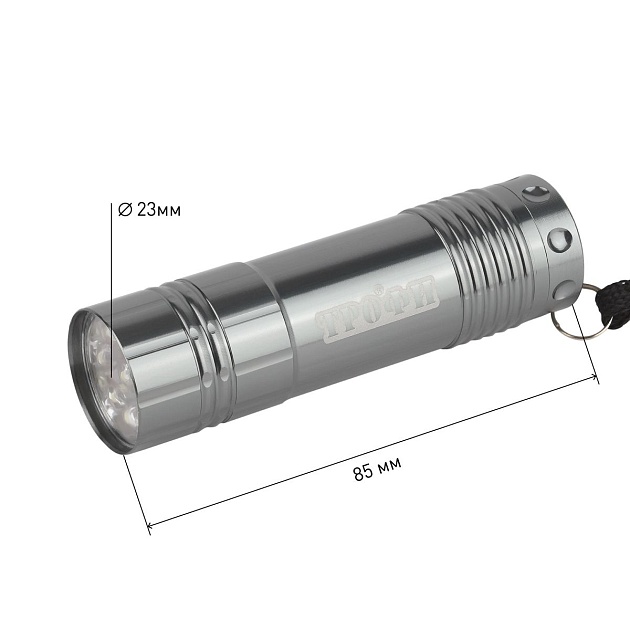 Карманный светодиодный фонарь ЭРА Трофи от батареек 85х23 60 лм TM9-box12 Б0004986 фото 2