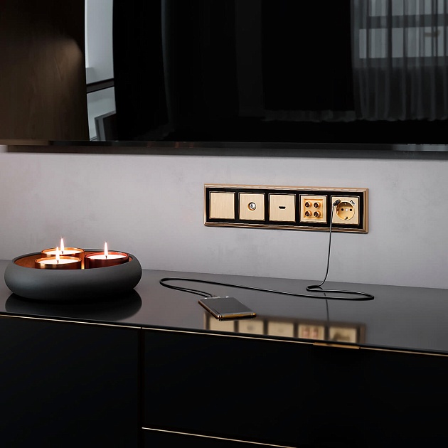 Акустическая розетка Werkel шампань рифленый W1185010 4690389160646 Фото № 3