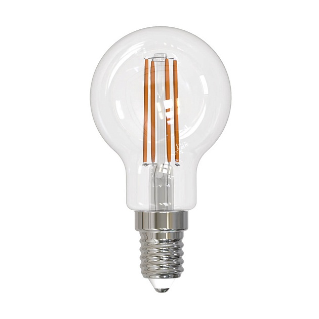 Лампа светодиодная филаментная Uniel E14 11W 4000K прозрачная LED-G45-11W/4000K/E14/CL PLS02WH UL-00005177 фото 