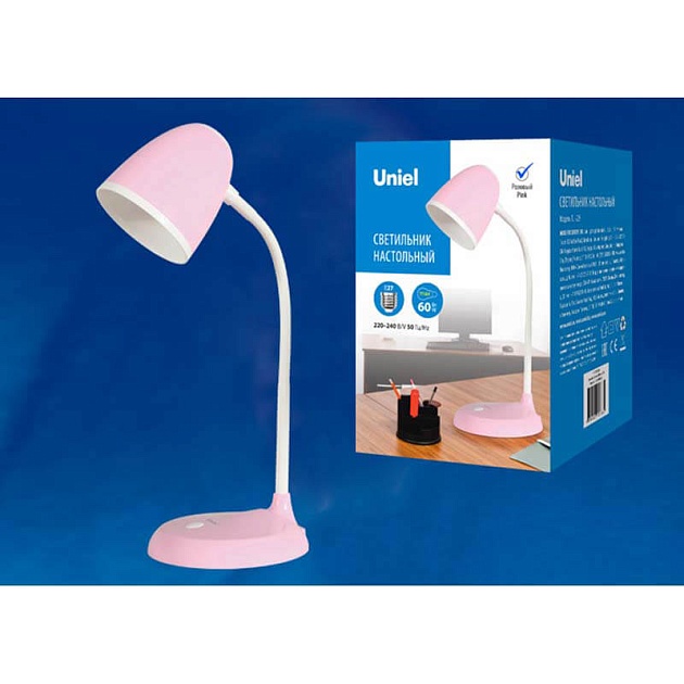 Настольная лампа Uniel Standard TLI-228 Pink E27 UL-00003653 фото 2