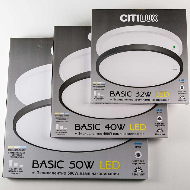 Потолочный светодиодный светильник Citilux Бейсик CL738401V Фото № 5