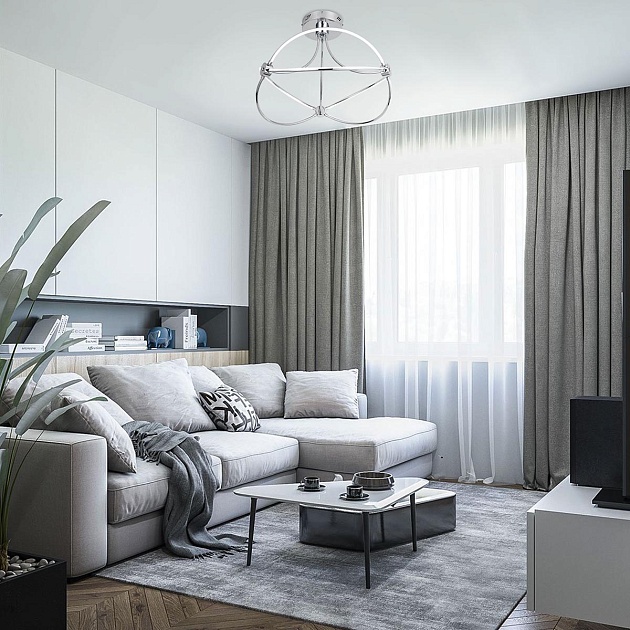 Потолочный светодиодный светильник Eurosvet Petto 90246/6 хром изображение 5 Потолочный светодиодный светильник Eurosvet Petto 90246/6 хром Фото № 5