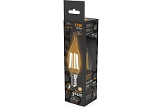 Лампа светодиодная филаментная Gauss E14 13W 2700K прозрачная 104801113 2