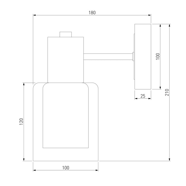 Бра Eurosvet Notion 70219/1 черный/античная бронза Фото № 2