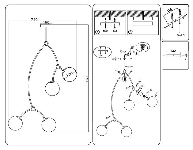Подвесной светильник Ambrella light Traditional Modern TR2572 изображение 5 Подвесной светильник Ambrella light Traditional Modern TR2572 Фото № 5