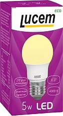 Лампа светодиодная Lucem E27 5W 4000K матовая FLLBL052740L 1