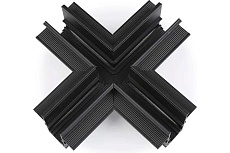 Коннектор X-образный Hesby Lighting ElDeko для встраиваемого шинопровода, чёрный HSBL_0160