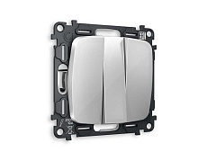 Комплект механизма 3-кл выключателя AMBRELLA VOLT OMEGA Серебро глянец QUANT (OP4050, VM133) MO405010