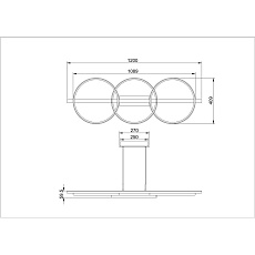 Подвесной светодиодный светильник Arte Lamp Fluido A3913SP-24BK 1