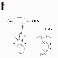 Встраиваемый светодиодный спот ST Luce ST651.548.14 1