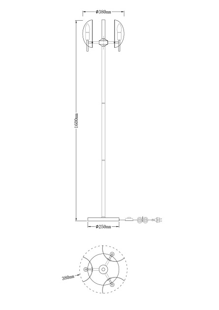 Торшер Moderli Ardis V7092-3F изображение 2 Торшер Moderli Ardis V7092-3F Фото № 2