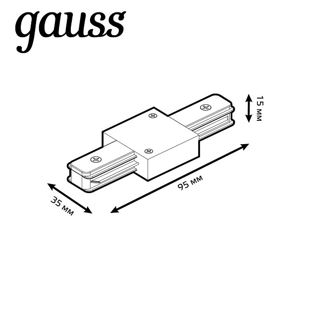 Коннектор прямой Gauss TR105 фото 2