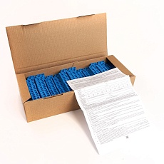 Зажим пружинный, 4-проводной проходной 2 уровня ЗНИ - 4.0 (JXB ST 4), синий Stekker 39974 1