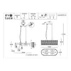 Подвесная люстра Evoluce Rida SLE283203-10 1