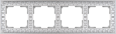 Рамка Werkel Antik на 4 поста жемчужный WL07-Frame-04 4690389063527 1
