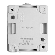 Выключатель двухклавишный Stekker Велена серый-графит PSW10-121-54 32753 1