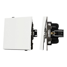 Механизм выключателя одноклавишный перекрёстный SWT-TENDO-MKX1-SFPL-WH (230V, 10A) Arlight 054574